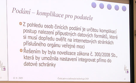 Účast na konferenci České právo a informační technologie